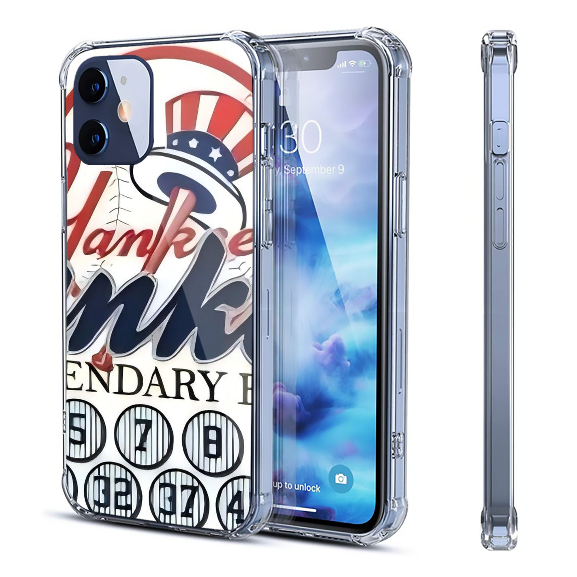 New York Yankees 232 Clear IPhone 12 Case – Soft TPU With UV Print – Enhanced Drop Protection, Precise Fit, Anti-Fingerprint, Customizable Design, Scratch-Resistant, Yellow-Resistant